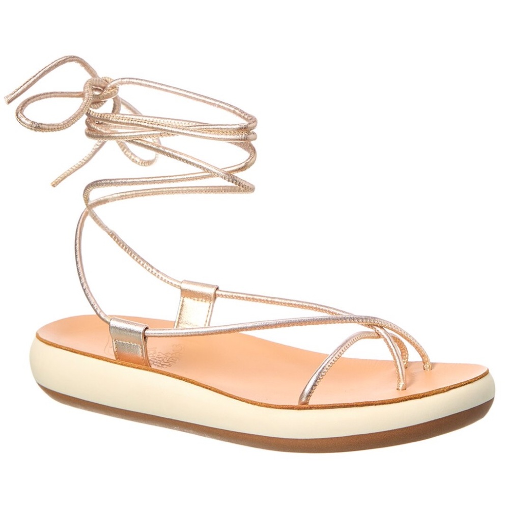 Ancient Greek Sandals Gold Strappy Gladiator Sandals